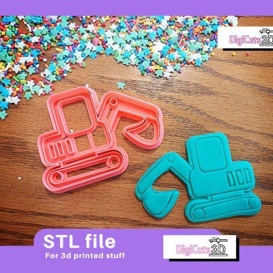 Bulldozer Cookie Cutter - STL File for 3D Printing
