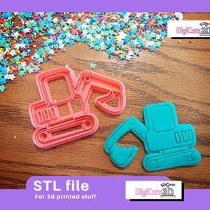 Bulldozer Cookie Cutter - STL File for 3D Printing
