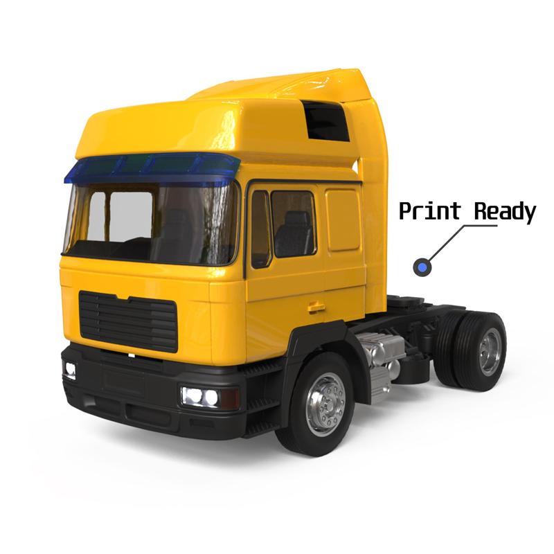 F2000 trailer Truck Evolution Cab German industrial 3d model stl