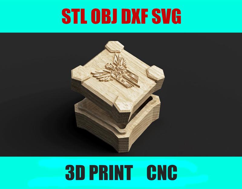 Knight Angel Box STL 3D Printed + CNC