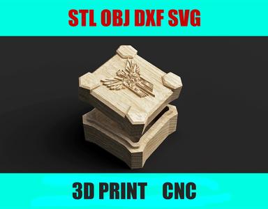 Knight Angel Box STL 3D Printed + CNC