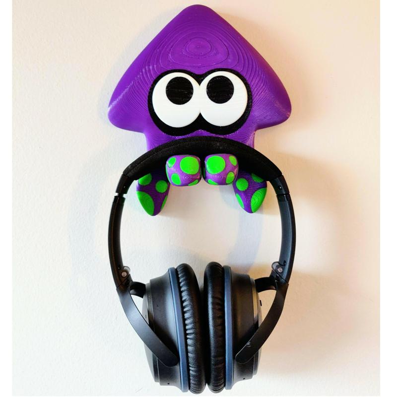Splatoon Inkling Headphone Hanger - multicolour print