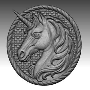 Unicorn Pendant Pegasus Medallion