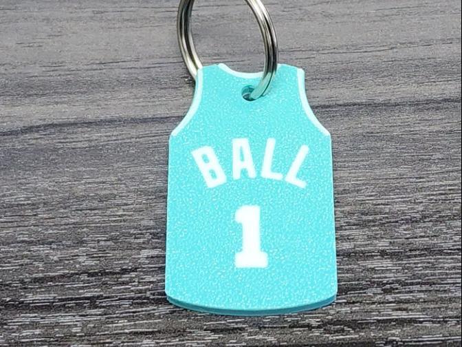 Lamelo Ball Charlotte Hornets NBA Jersey Keychain