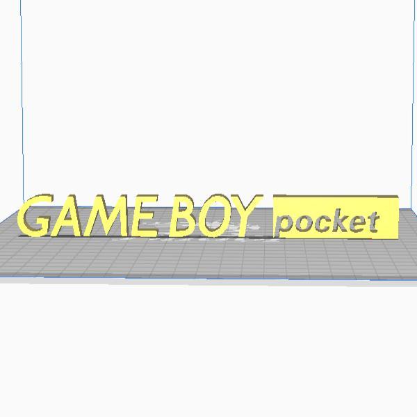 Precision Designed Game Boy Pocket Logo - Retro Gaming Nostalgia - 3D Printable Model
