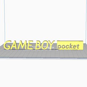 Precision Designed Game Boy Pocket Logo - Retro Gaming Nostalgia - 3D Printable Model