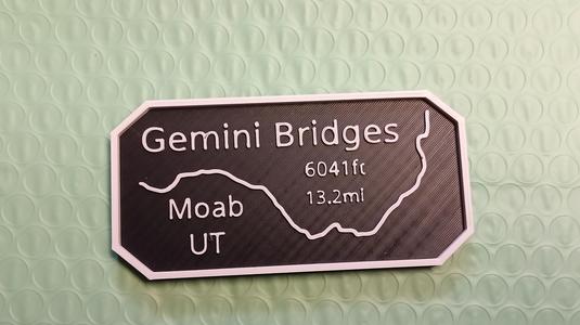 Maverick's Trail Badge Gemini Bridge Moab Utah