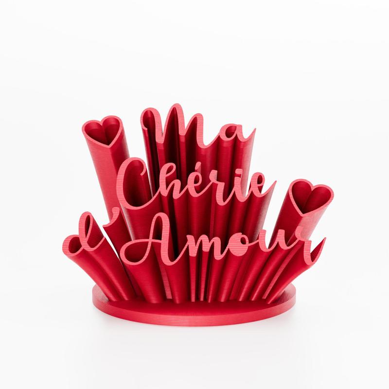 Ma Chérie d'Amour" decorative sculpture for Valentine's Day in 3D