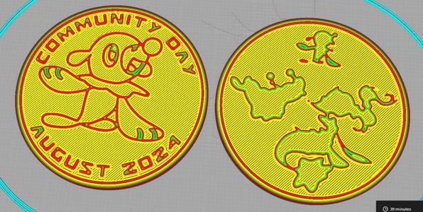 Pokemon Go Community Day #90 coin - Popplio