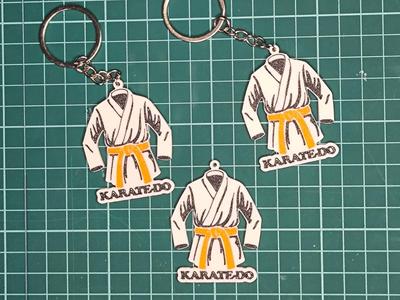 Karate Gi Keychain Karate-do