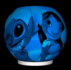 SPHERE NIGHT LIGHT LILO AND STITCH LITHOPHANE