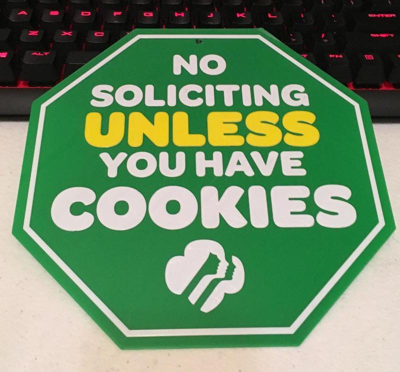 No Soliciting Girl Scout Cookies Sign