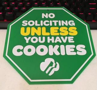 No Soliciting Girl Scout Cookies Sign