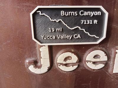 Maverick's Trail Badge Burns Canyon Yucca Valley CA