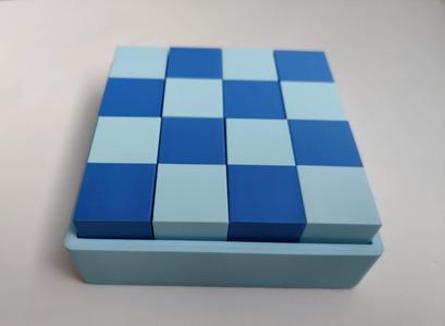 16 pieces flat cube puzzle