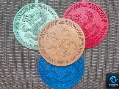 Chinese Dragon Amulet - Lucky Feng Shui Medallion