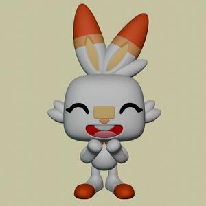 Pokemon Scorbunny Funko Pop Smiling