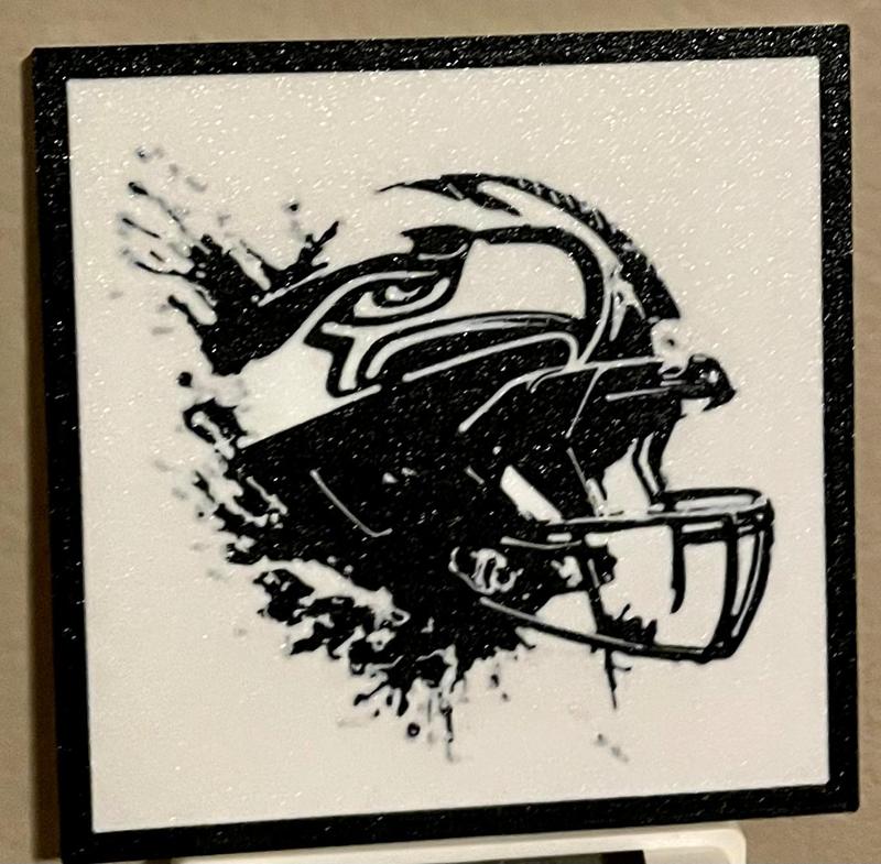 100mm coaster - seahawks helmet