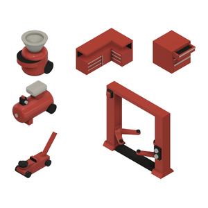 Hotwheels Mechanic Garage Equipments Diorama Set