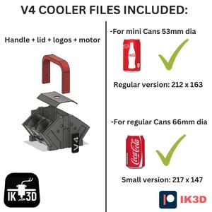 V4 CAN COOLER FOR REGULAR AND MINI CANS