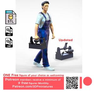 N9 Mechanic carrying a toolbox