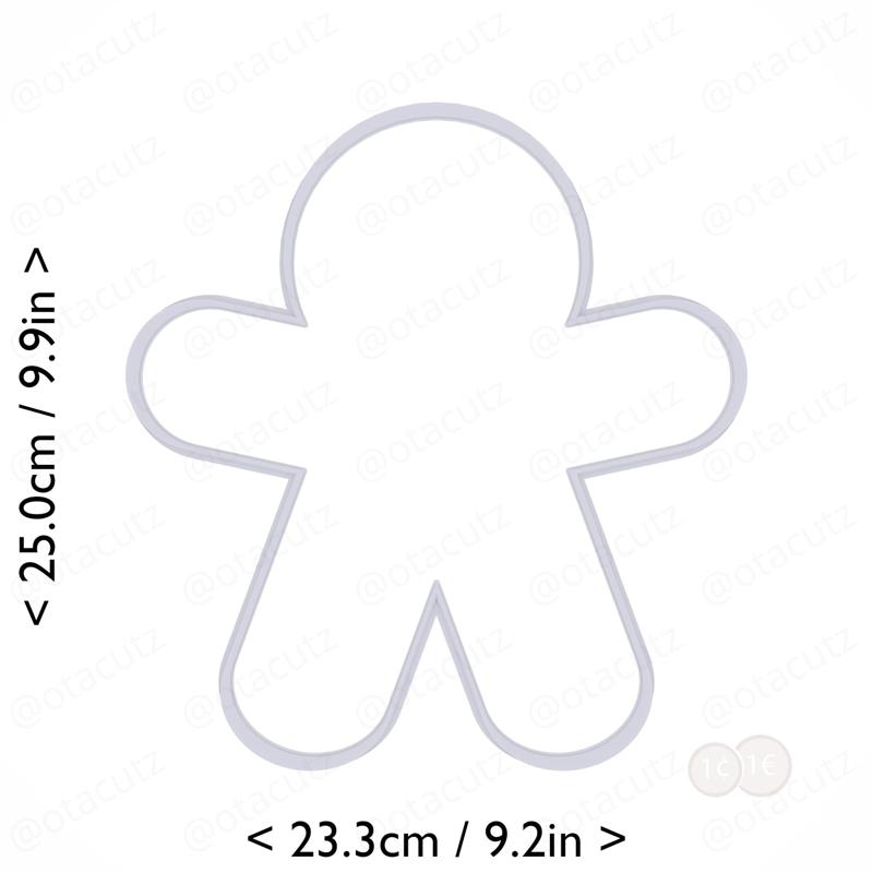 Gingerbread Man Cookie Cutter 9.5in / 24.1cm
