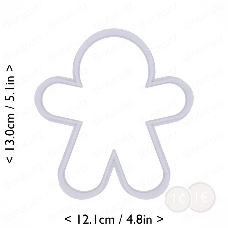 Gingerbread Man Cookie Cutter 4.75in / 12.1cm