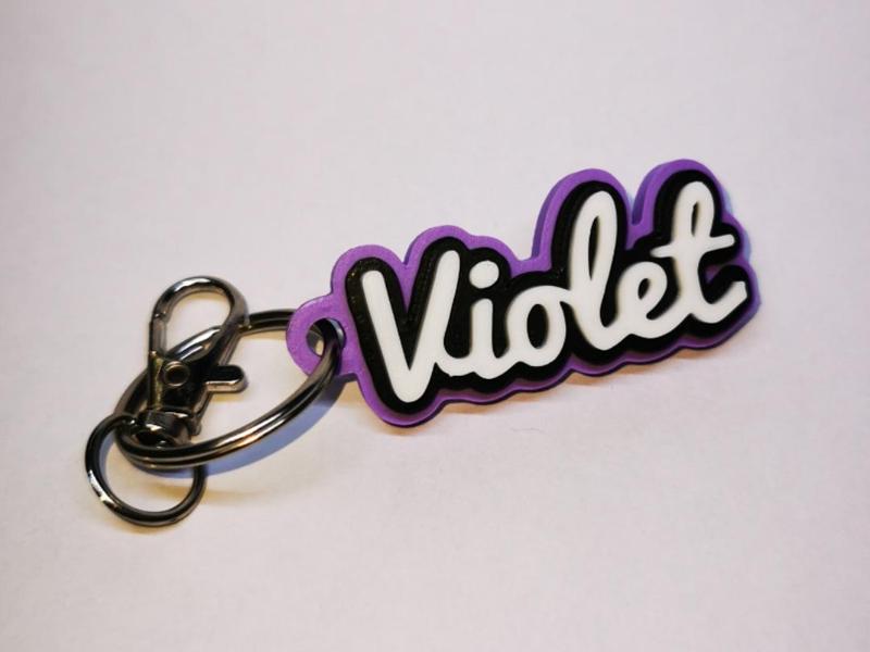 Personalized Violet keychain
