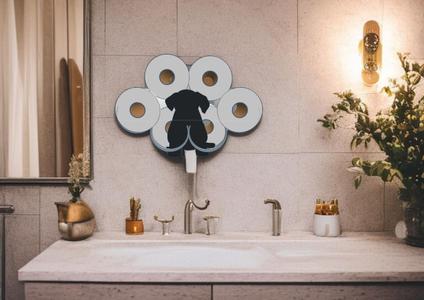 DOG TOILET PAPER HOLDER