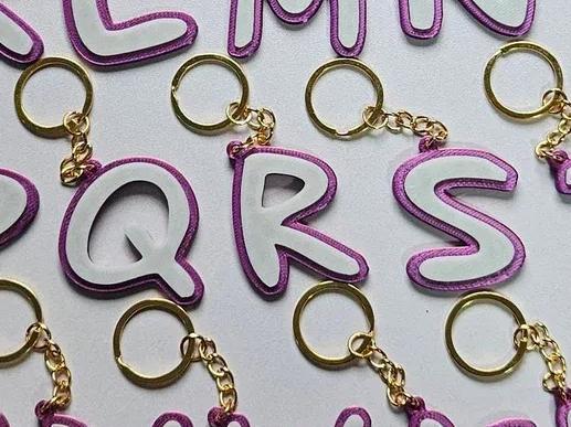 letter R keychain