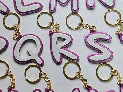 letter R keychain