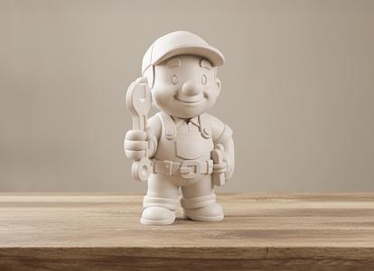 Cartoon Mechanic 3D Printable 3D print model