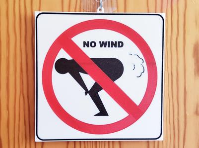 No Wind Prohibition Sign