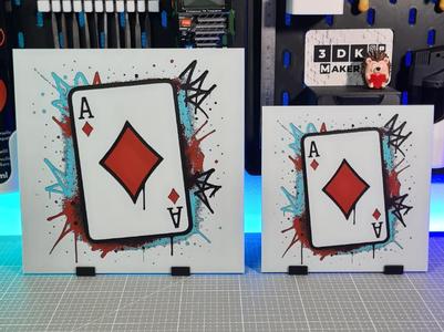 Graffiti Ace of Diamonds – Hueforge – 4 Colors