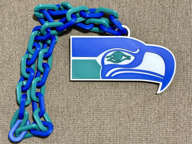 Seattle Seahawks oversized logo chain