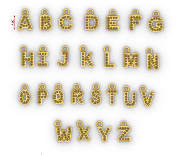 ALPHABET CHARM ALPHABET LETTERS