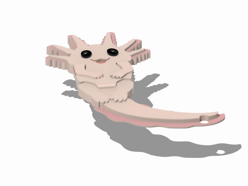 Exotic Axolotl Keychain