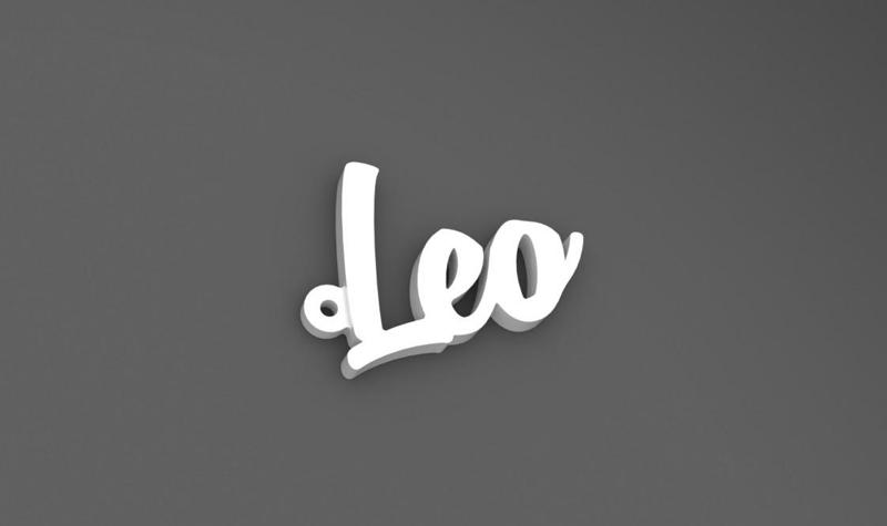 Leo Name Key Ring