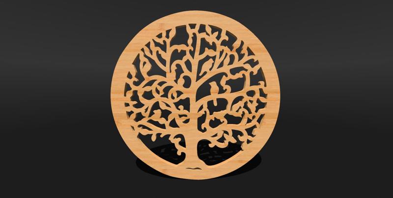 Tree of Life with birds, Sacred Tree wall art decoration