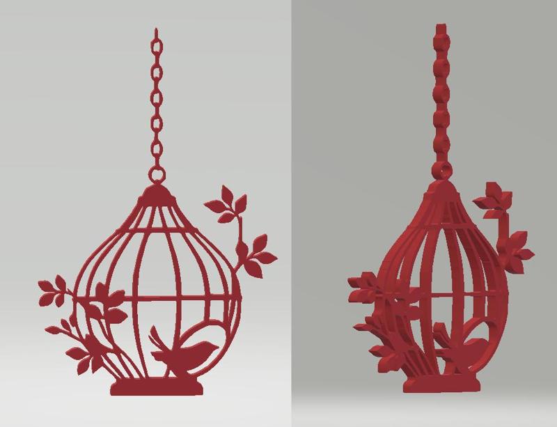 Cage earring, keychain, pendant, medal