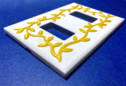 Switch plate with trees branches - BTicino model