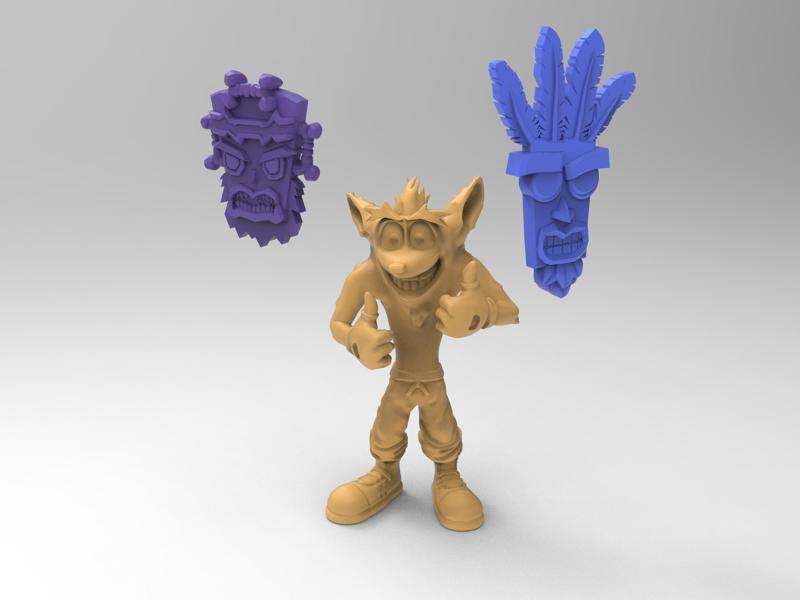 Crash Bandicoot miniature - 3D Model File STL 3D print model