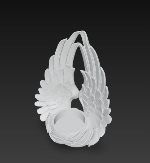 angel wings candle holder