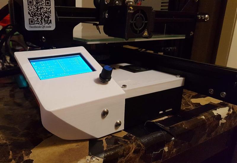 Ender 3, left support for RepRapDiscount Full Graphic Smart Controller