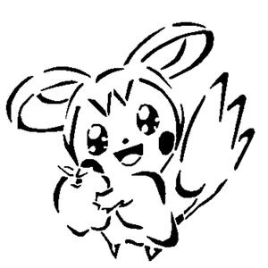 Emolga stencil