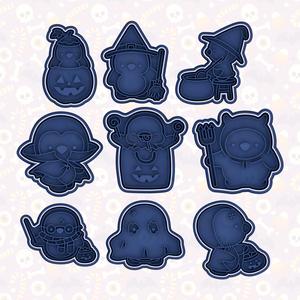 Halloween Pinguins cookie cutter set of 9