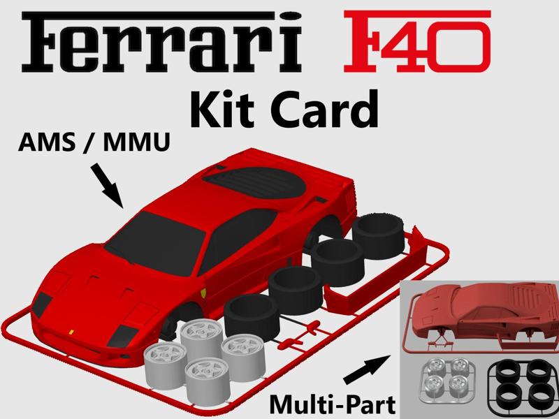Ferrari F40 Kit Card