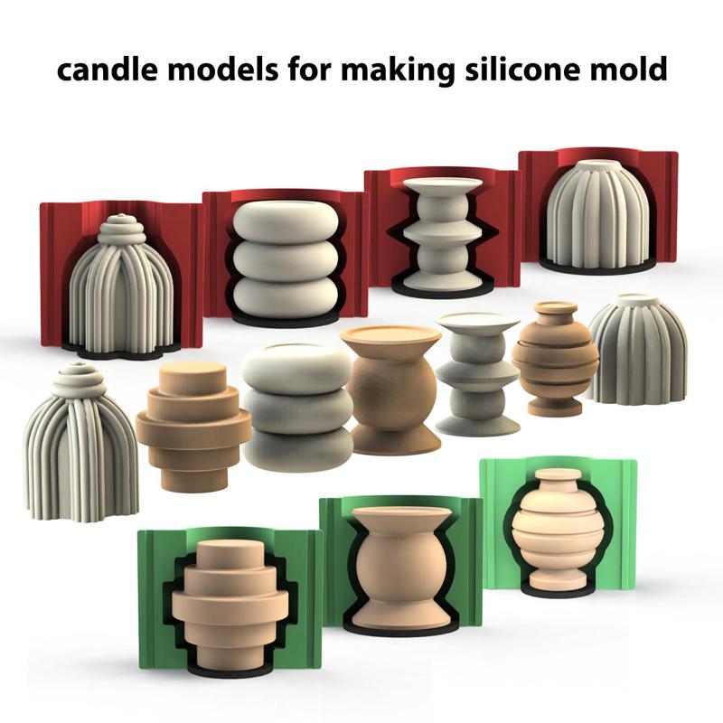 Candle model for making silicone molds_(1&2&3)