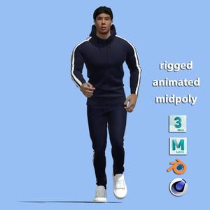 Sport man jogging 3D model