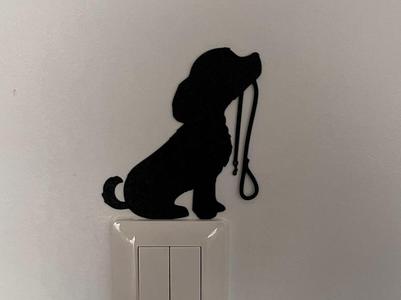 Decor Dog with leash